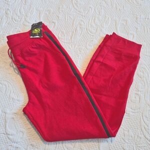 Athletic Works boys XL or 14/16 brilliant red joggers, 2 front pockets, NEW